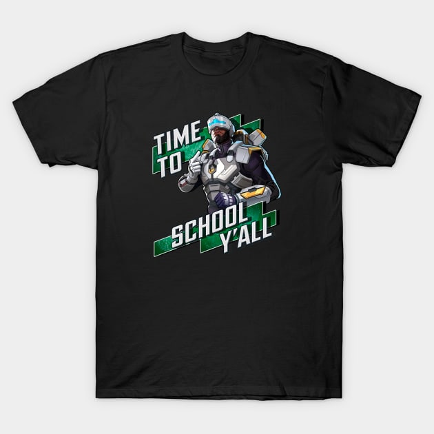 Newcastle - Time To School Y'all T-Shirt by Paul Draw